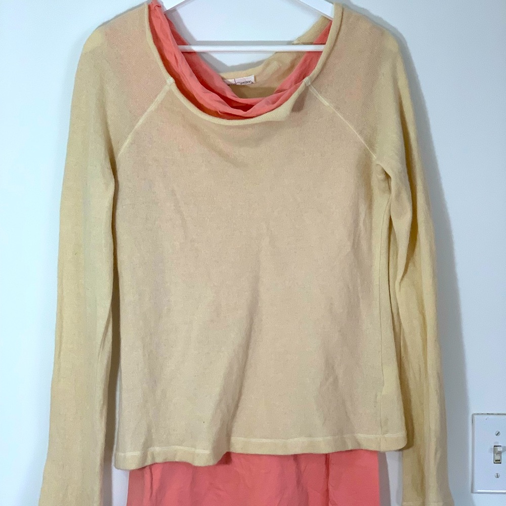 Vintage cowl neck wool/cashmere sweater set